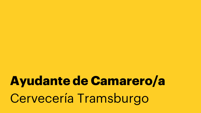 Ayudante de Camarero/a