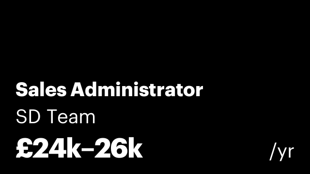 Sales Administrator