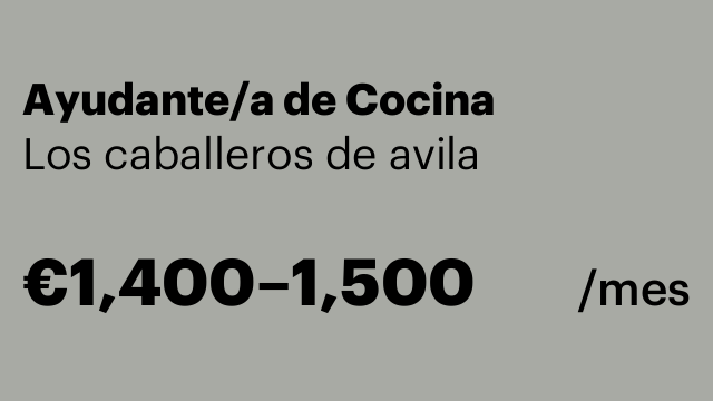 Ayudante/a de Cocina
