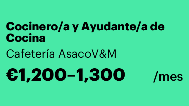 Cocinero/a y Ayudante/a de Cocina