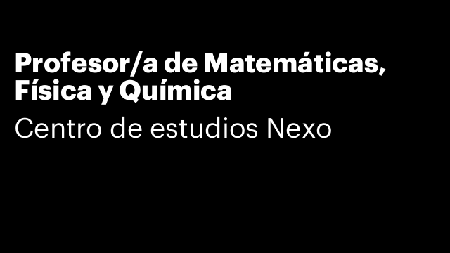 Profesor/a de Matemáticas, Física y Química