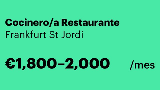 Cocinero/a Restaurante