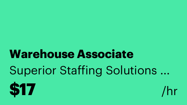 Warehouse Associate