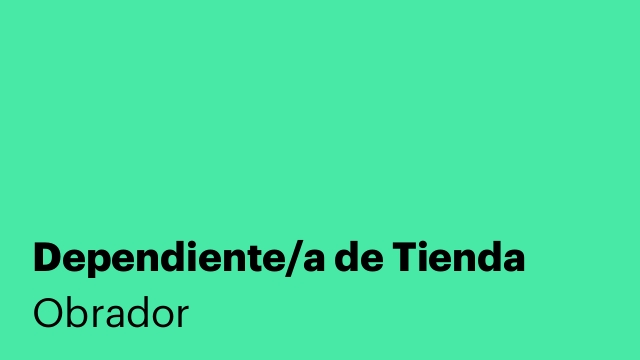 Dependiente/a de Tienda