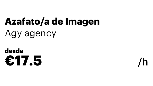 Azafato/a de Imagen
