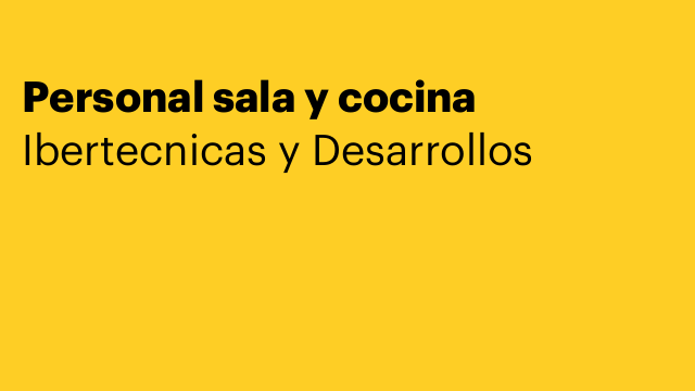 Personal sala y cocina