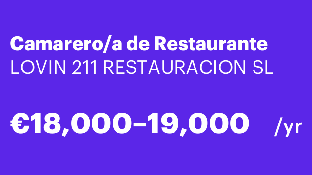 Camarero/a de Restaurante