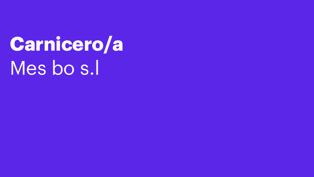 Carnicero/a
