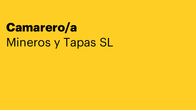 Camarero/a