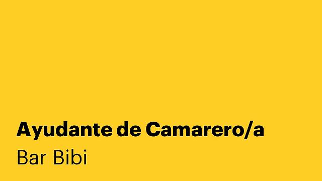 Ayudante de Camarero/a