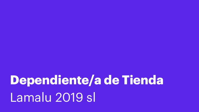 Dependiente/a de Tienda