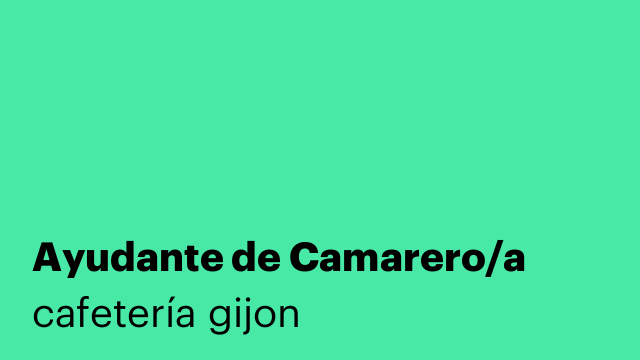 Ayudante de Camarero/a