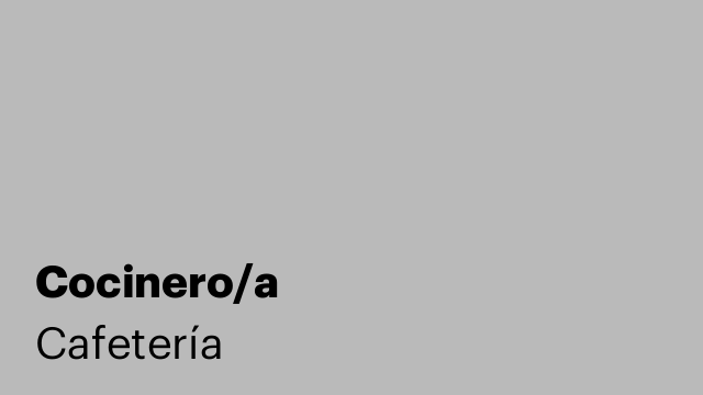 Cocinero/a
