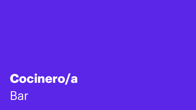 Cocinero/a