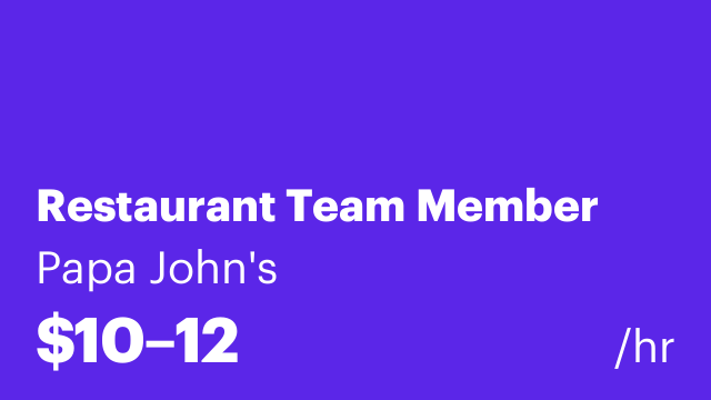 Restaurant Team Member
