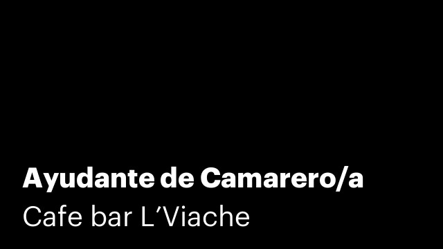 Ayudante de Camarero/a