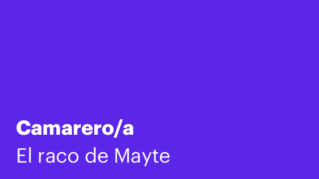 Camarero/a