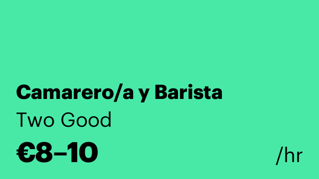 Camarero/a y Barista