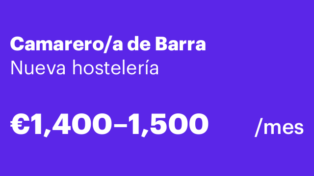 Camarero/a de Barra