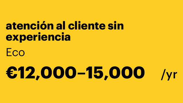 atención al cliente sin experiencia