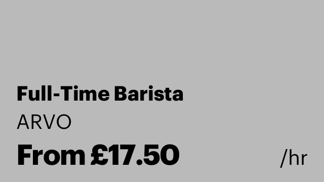 Full-Time Barista