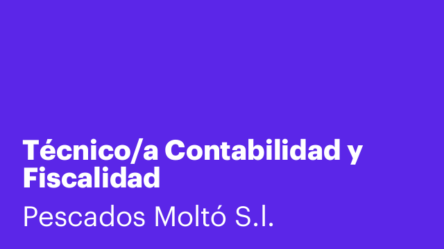 Técnico/a Contabilidad y Fiscalidad