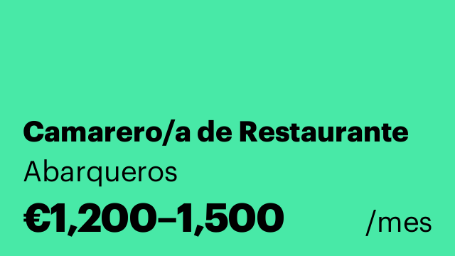 Camarero/a de Restaurante