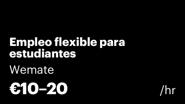 Empleo flexible para estudiantes