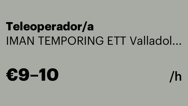 Teleoperador/a