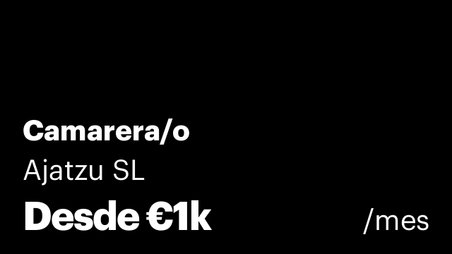 Camarera/o
