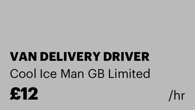 VAN DELIVERY DRIVER