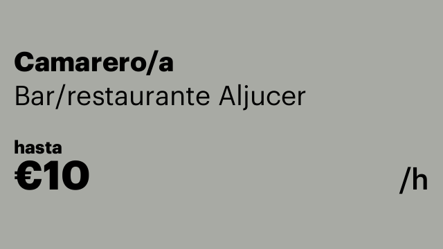 Camarero/a