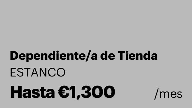Dependiente/a de Tienda