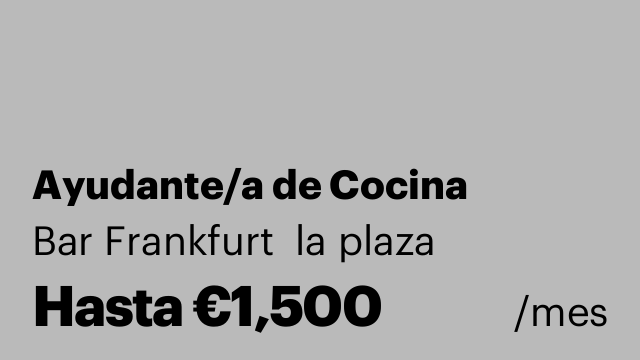 Ayudante/a de Cocina