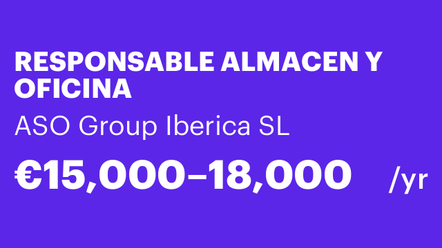 RESPONSABLE ALMACEN Y OFICINA