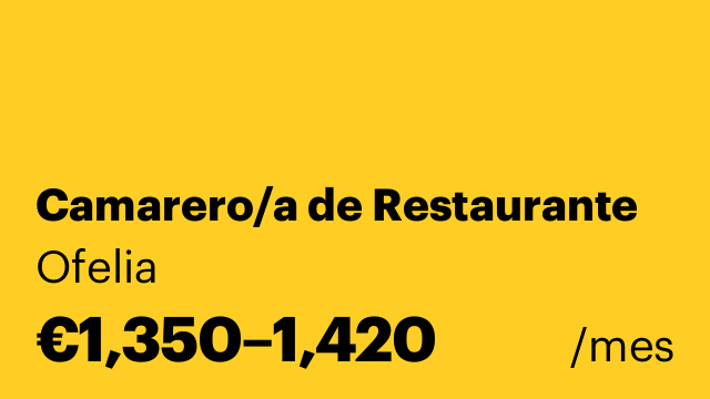 Camarero/a de Restaurante