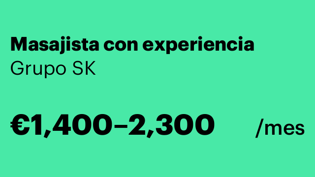 Masajista con experiencia