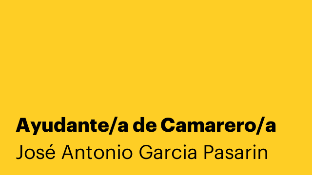 Ayudante/a de Camarero/a