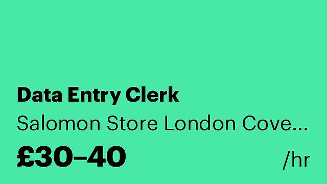 Data Entry Clerk