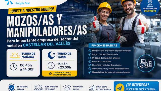 Manipulador y mozo de almacén