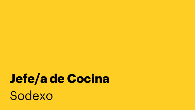 Jefe/a de Cocina