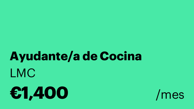 Ayudante/a de Cocina