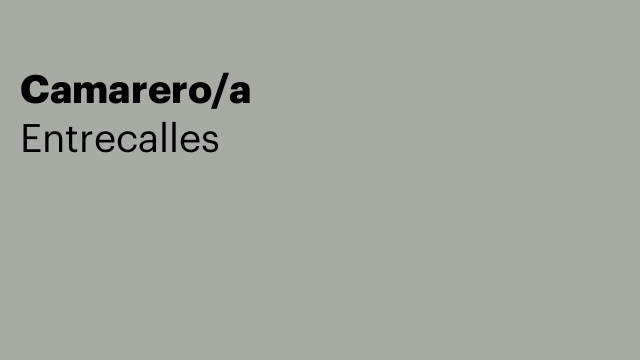 Camarero/a