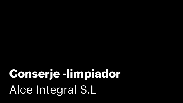 Conserje -limpiador