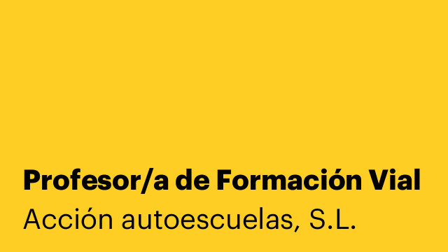 Profesor/a de Formación Vial