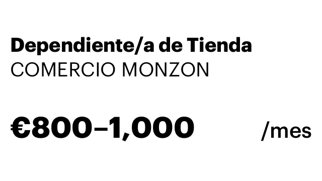 Dependiente/a de Tienda