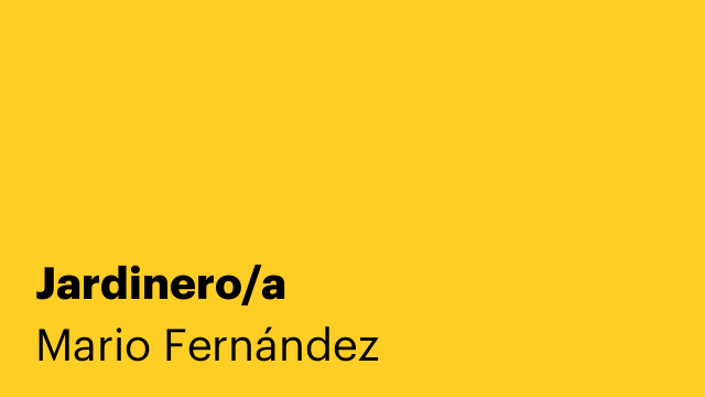Jardinero/a