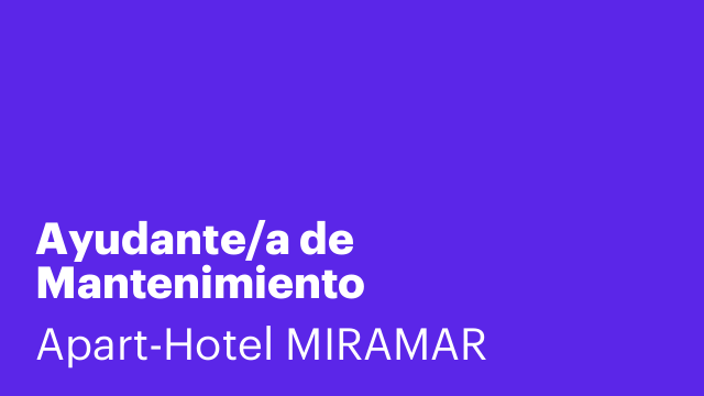 Ayudante/a de Mantenimiento