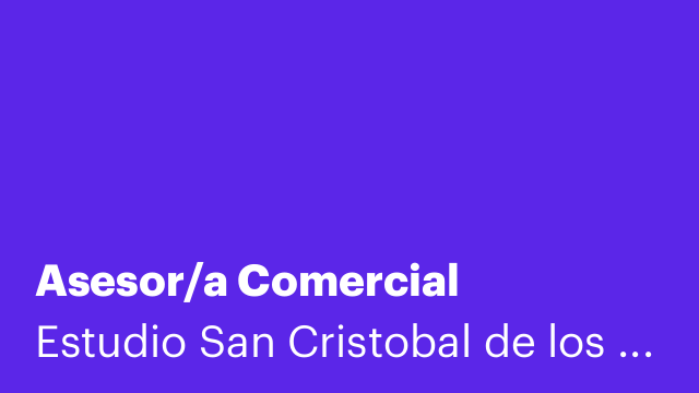 Asesor/a Comercial