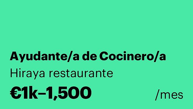 Ayudante/a de Cocinero/a